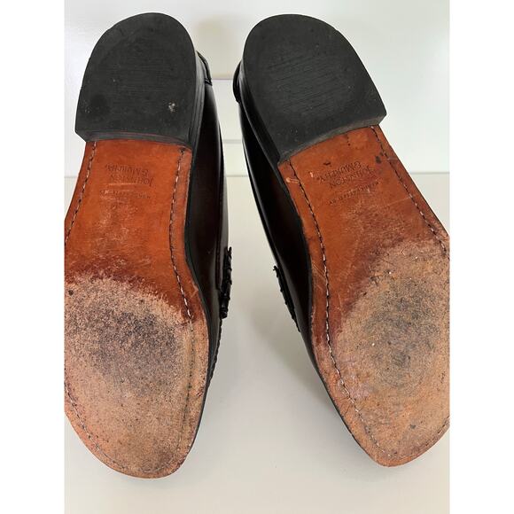 Johnston & Murphy Penny Loafer Slip On Shoe Cognac Brown Leather Size 9 E JL main image 7